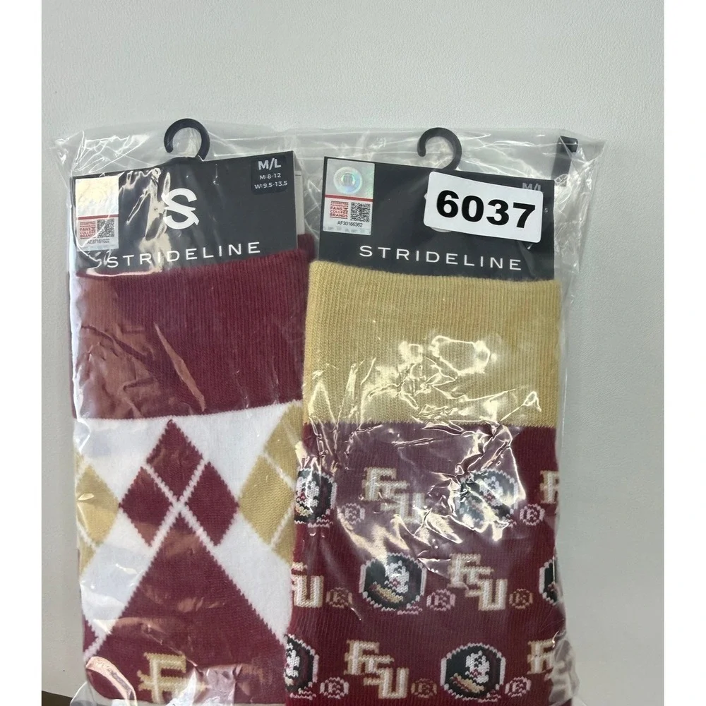 Strideline Florida State Seminoles FSU Business Casual Socks 2 Pairs M/L NEW